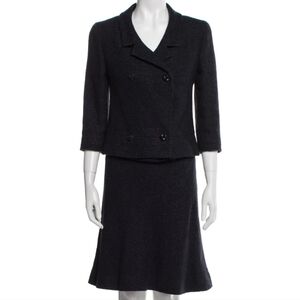 CHANEL Tweed Metalic Black Suit